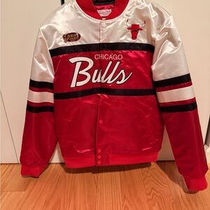 Men’s medium Satin Jacket - Red and White